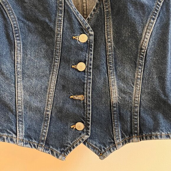 We The Free Tate Denim Vest Medium - Picture 6 of 6
